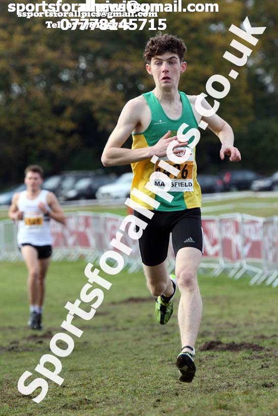 Mens under-17s National Cross Country Relay, Berry Hill Park, Mansfield. Photo:  David T. Hewitson/Sports for All Pics